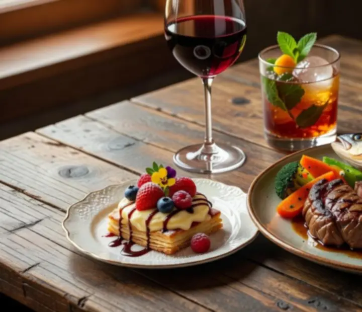 Gourmet tálalású prémium steak és fine dining fogás egy elegáns tányéron